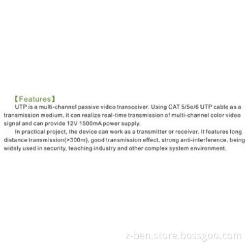 CCTV Receiver and Transmitter with 8-channel Power Video Transmitter and 300m Effective Distance